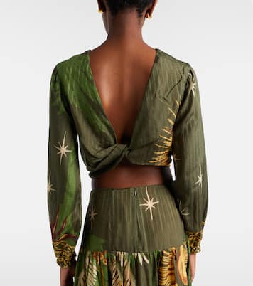 Afterwork printed jacquard blouse | Johanna Ortiz