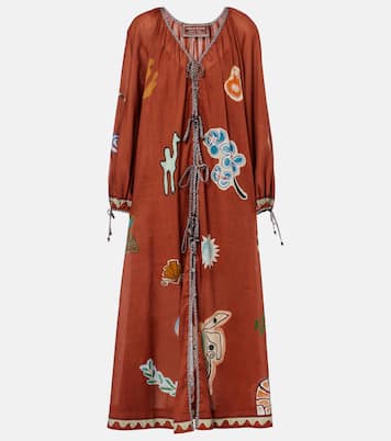 x LRNCE Laurence ramie and cotton maxi dress | Alémais
