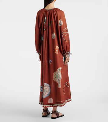 x LRNCE Laurence ramie and cotton maxi dress | Alémais