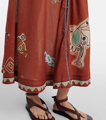 x LRNCE Laurence ramie and cotton maxi dress | Alémais