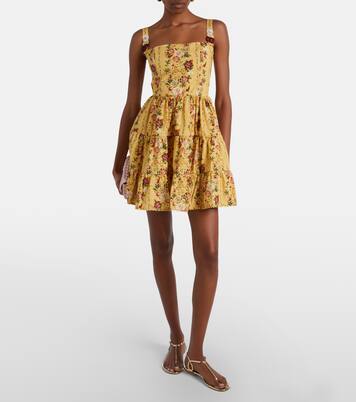 Lima floral cotton minidress | Agua by Agua Bendita