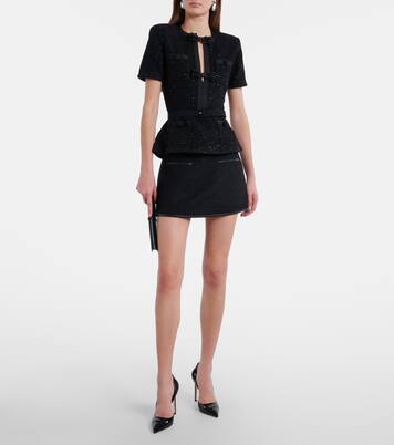 Sequined knitted top | Self-Portrait