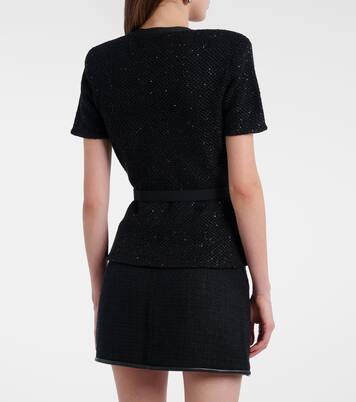 Sequined knitted top | Self-Portrait