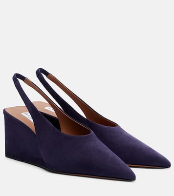 Wedges Cube aus Veloursleder | Alaïa