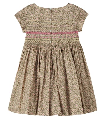 Duchesse smocked floral cotton dress | Bonpoint