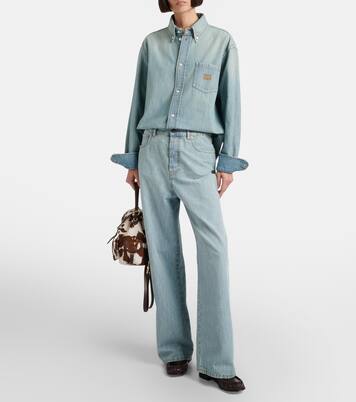 Cow-print calf hair backpack | Miu Miu