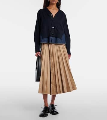 Cotton-blend cardigan | Sacai
