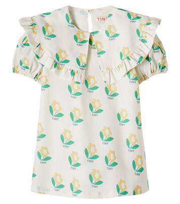 Tiny Flower linen and cotton dress | Tinycottons