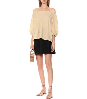 Top Briella en mezcla de algodón | Velvet