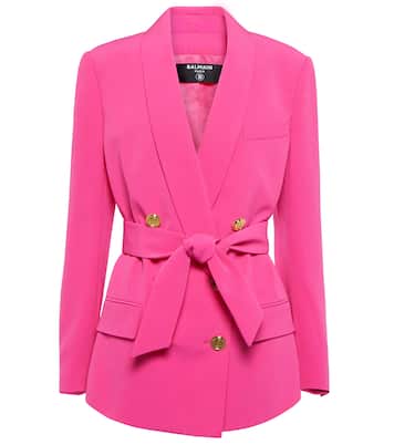 Double-breasted belted blazer | Balmain