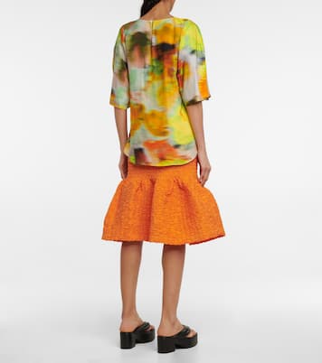 Printed satin top | Dries Van Noten