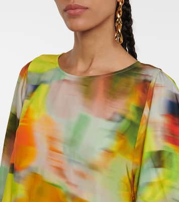 Printed satin top | Dries Van Noten