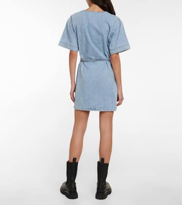 Kaftan denim minidress | Frame