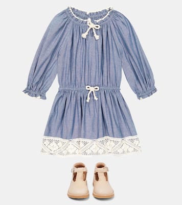 Kleid Pattie aus Chambray mit Spitze | Zimmermann Kids