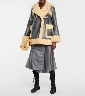 Faux shearling-trimmed jacket | Sacai