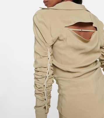 Camisa La Chemise Soffio fruncida | Jacquemus