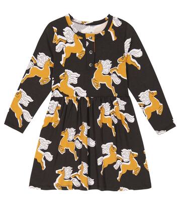 Printed cotton-blend dress | Mini Rodini
