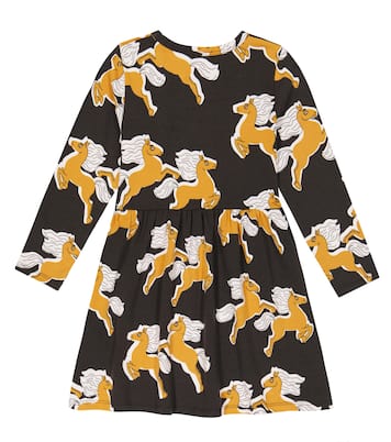 Printed cotton-blend dress | Mini Rodini