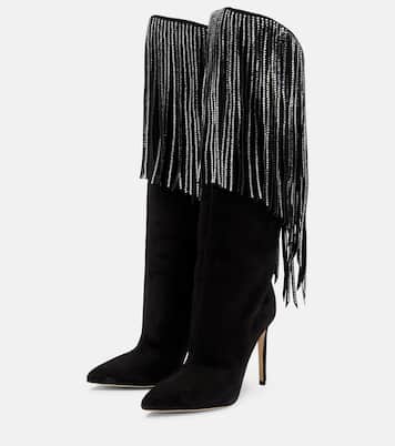 Botas altas de ante con flecos | Paris Texas