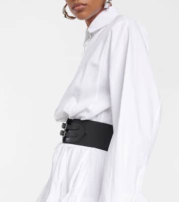 Belted cotton poplin shirt | Alaïa