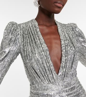 Libby embellished ruched minidress | Costarellos