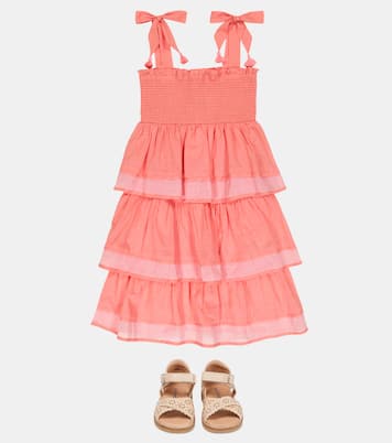 Abito Tiggy in cotone a balze | Zimmermann Kids