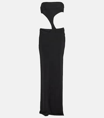 Long Carve cutout jersey maxi dress | Louisa Ballou