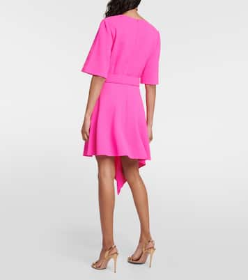 Asymmetric wool-blend minidress | Oscar de la Renta