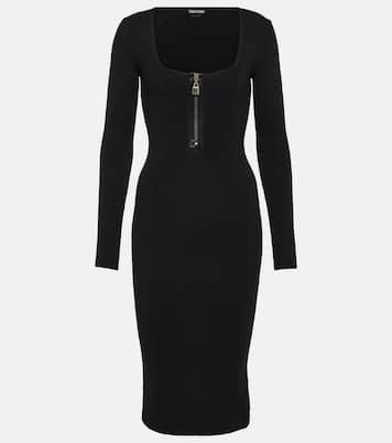 Ribbed-knit wool midi dress | Tom Ford