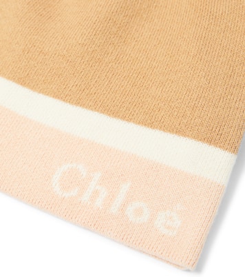 Berretto in cotone e lana con logo | Chloé Kids