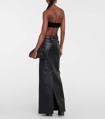 Maxirock aus Leder | Alessandra Rich