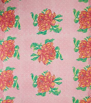 Camelia Magenta Large cotton tablecloth | Lisa Corti