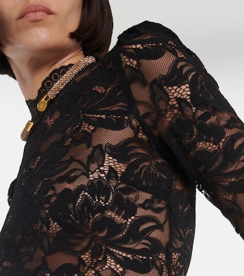 Top en dentelle à fleurs | Rabanne