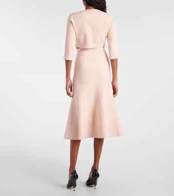 Falda midi flared de tiro alto | Victoria Beckham