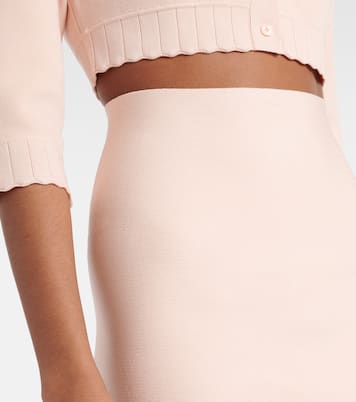 Falda midi flared de tiro alto | Victoria Beckham