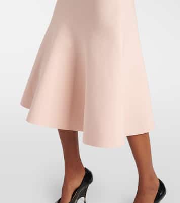 Falda midi flared de tiro alto | Victoria Beckham