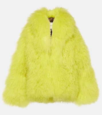 Faux fur cropped coat | The Attico