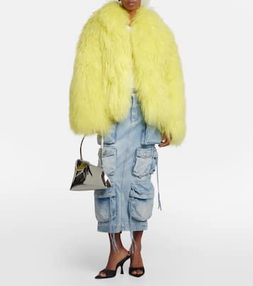Faux fur cropped coat | The Attico