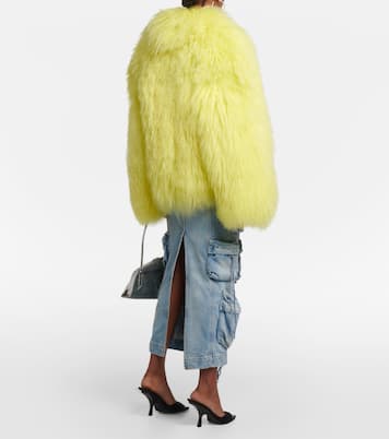 Faux fur cropped coat | The Attico