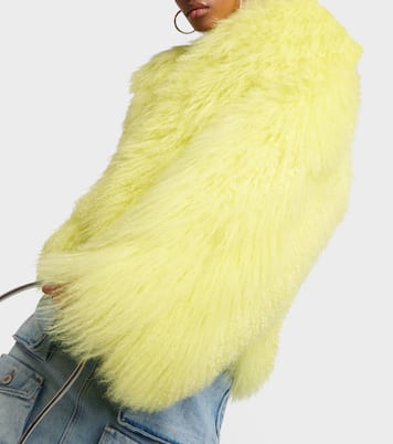 Faux fur cropped coat | The Attico