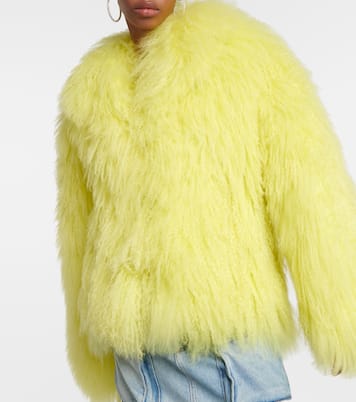 Faux fur cropped coat | The Attico