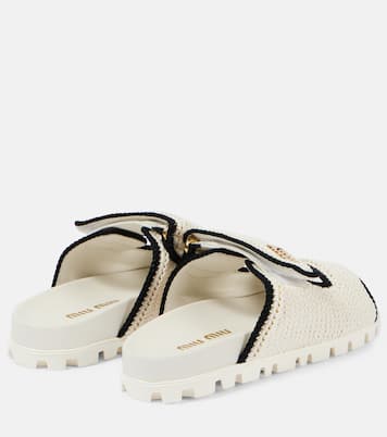 Sandali in crochet con logo | Miu Miu