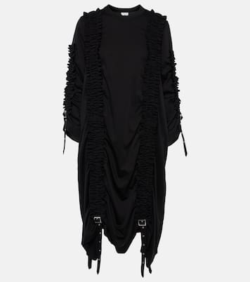 Vestido midi de algodón fruncido | Noir Kei Ninomiya