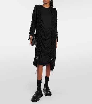 Vestido midi de algodón fruncido | Noir Kei Ninomiya