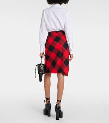 Jupe midi en laine vierge à carreaux | Vivienne Westwood