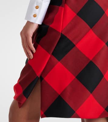 Jupe midi en laine vierge à carreaux | Vivienne Westwood