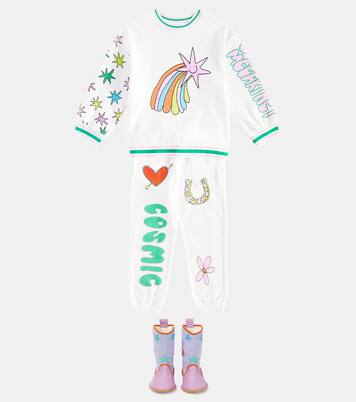 Pantaloni sportivi in cotone con stampa | Stella McCartney Kids