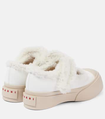 Sneakers Pablo in pelle con shearling | Marni