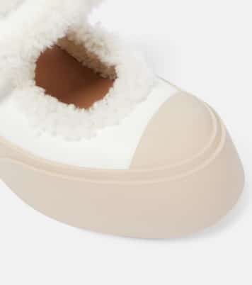 Sneakers Pablo in pelle con shearling | Marni