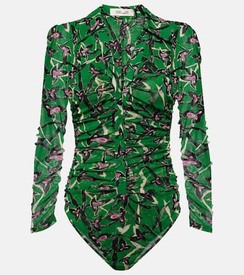 Giorgi printed mesh bodysuit | Diane von Furstenberg